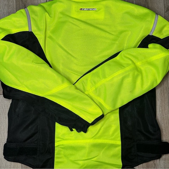 Firstgear Polyester Neon Green Mesh Utility Motorcycle Jacket - Picture 8 of 16